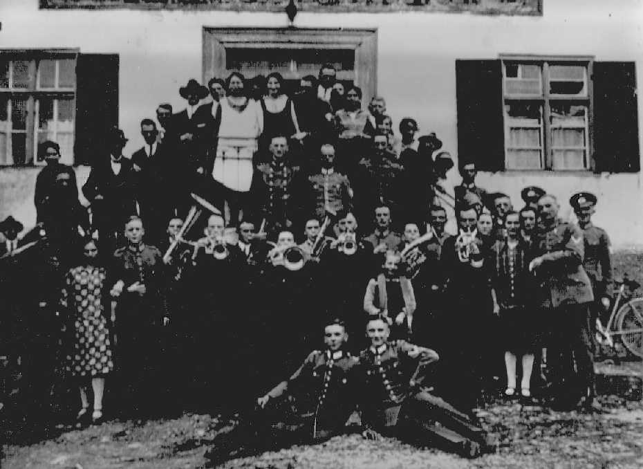 Soldatentreffen mit dem Musikverein Oggelsbeuren 1928